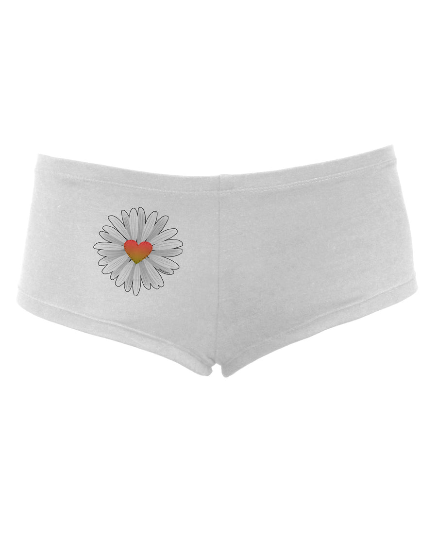 Pretty Daisy Heart Women's Boyshorts-Boyshorts-TooLoud-White-Small-Davson Sales