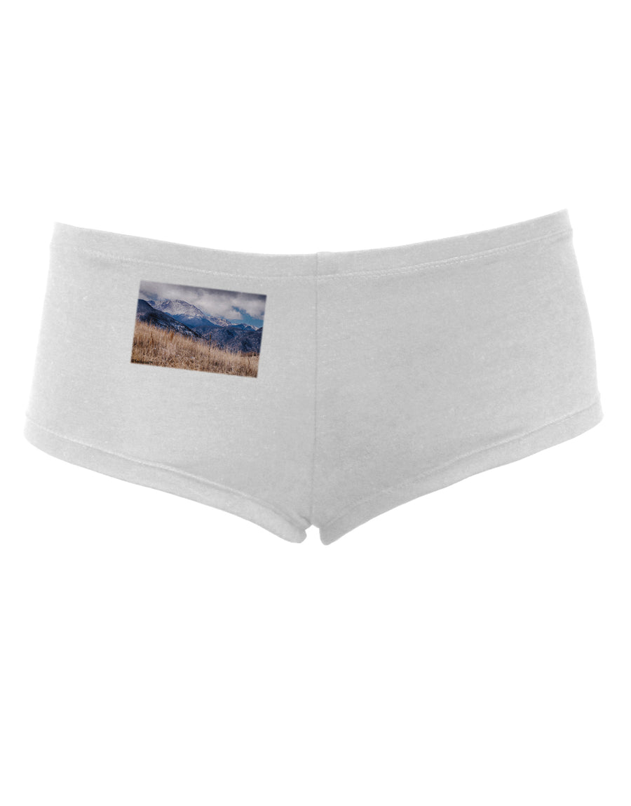 Pikes Peak CO Mountains Women's Boyshorts by TooLoud-Boyshorts-TooLoud-White-Small-Davson Sales