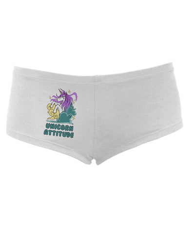 TooLoud Unicorn Attitude Womens Boyshorts-Boyshorts-TooLoud-White-Small-Davson Sales