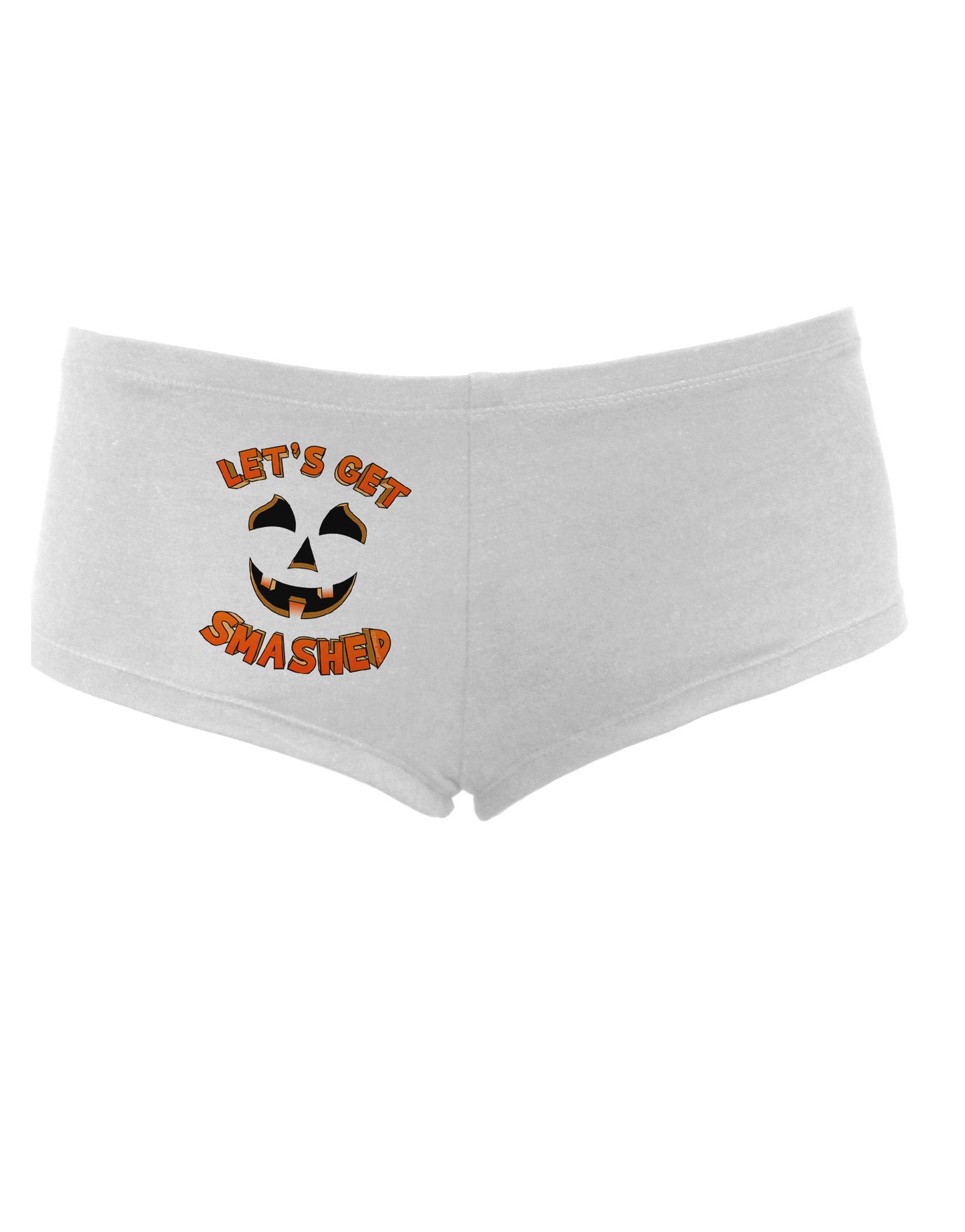 Let's Get Smashed Pumpkin Women's Boyshorts by TooLoud-Boyshorts-TooLoud-White-Small-Davson Sales