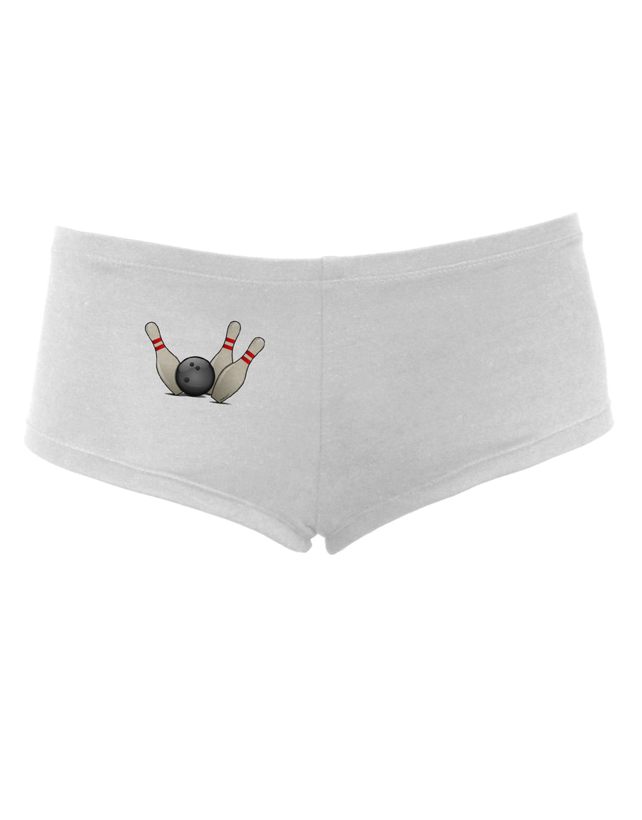 Bowling Ball with Pins Women's Boyshorts-Boyshorts-TooLoud-White-Small-Davson Sales