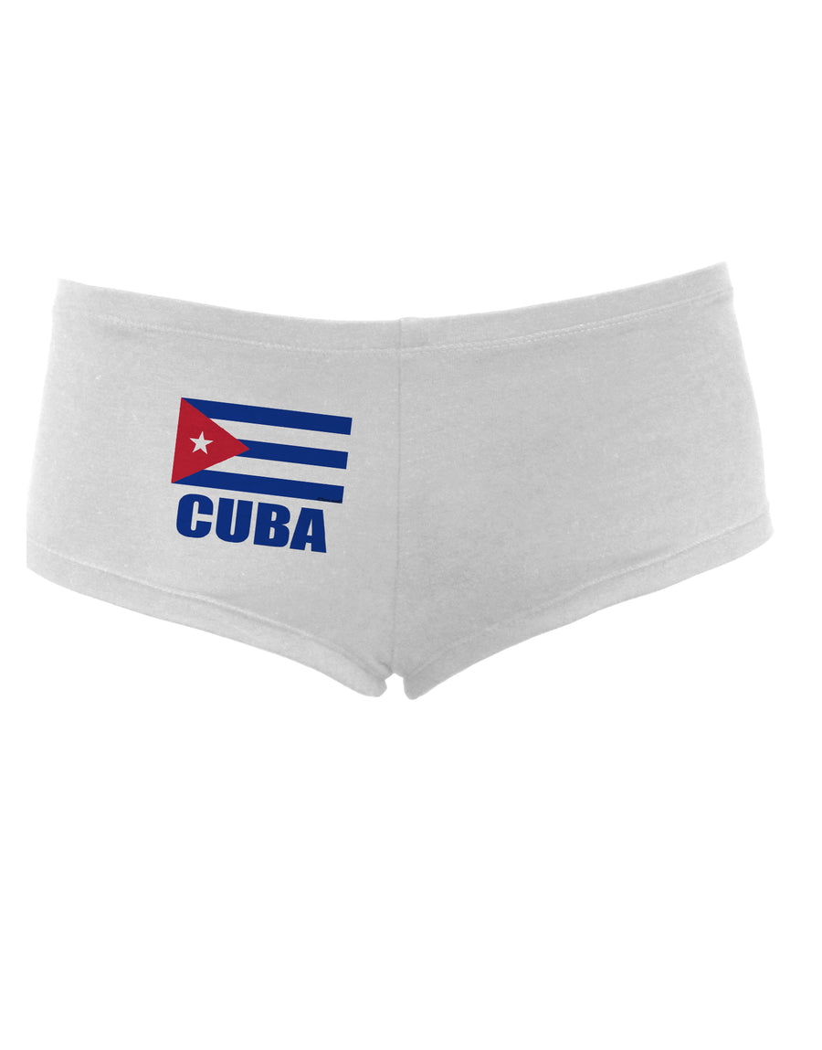 Cuba Flag Cuban Pride Women's Boyshorts by TooLoud-Boyshorts-TooLoud-White-Small-Davson Sales