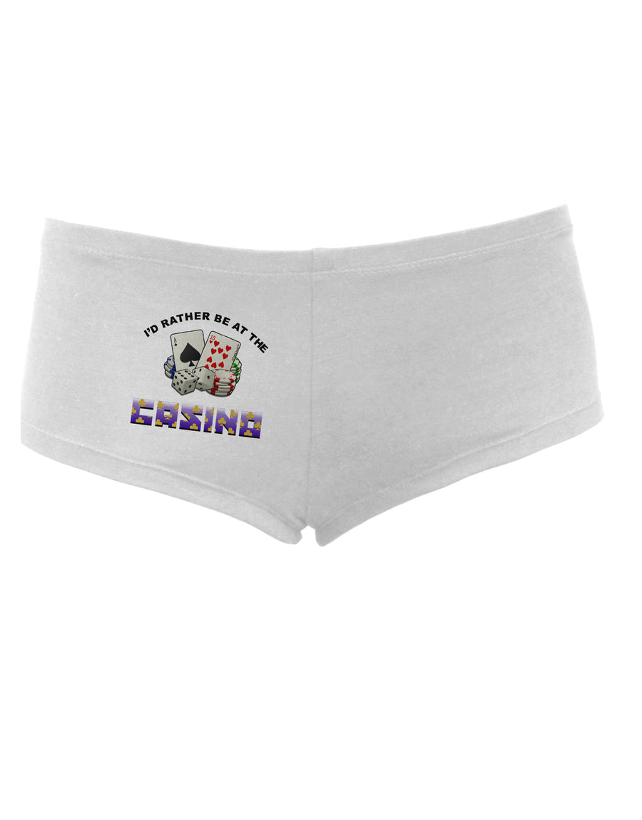 I'd Rather Be At The Casino Funny Women's Boyshorts by TooLoud-Boyshorts-TooLoud-White-Small-Davson Sales