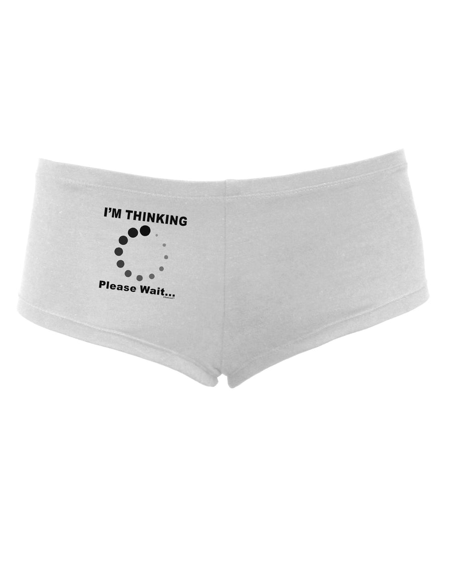 Thinking Please Wait Women's Boyshorts-Boyshorts-TooLoud-White-Small-Davson Sales