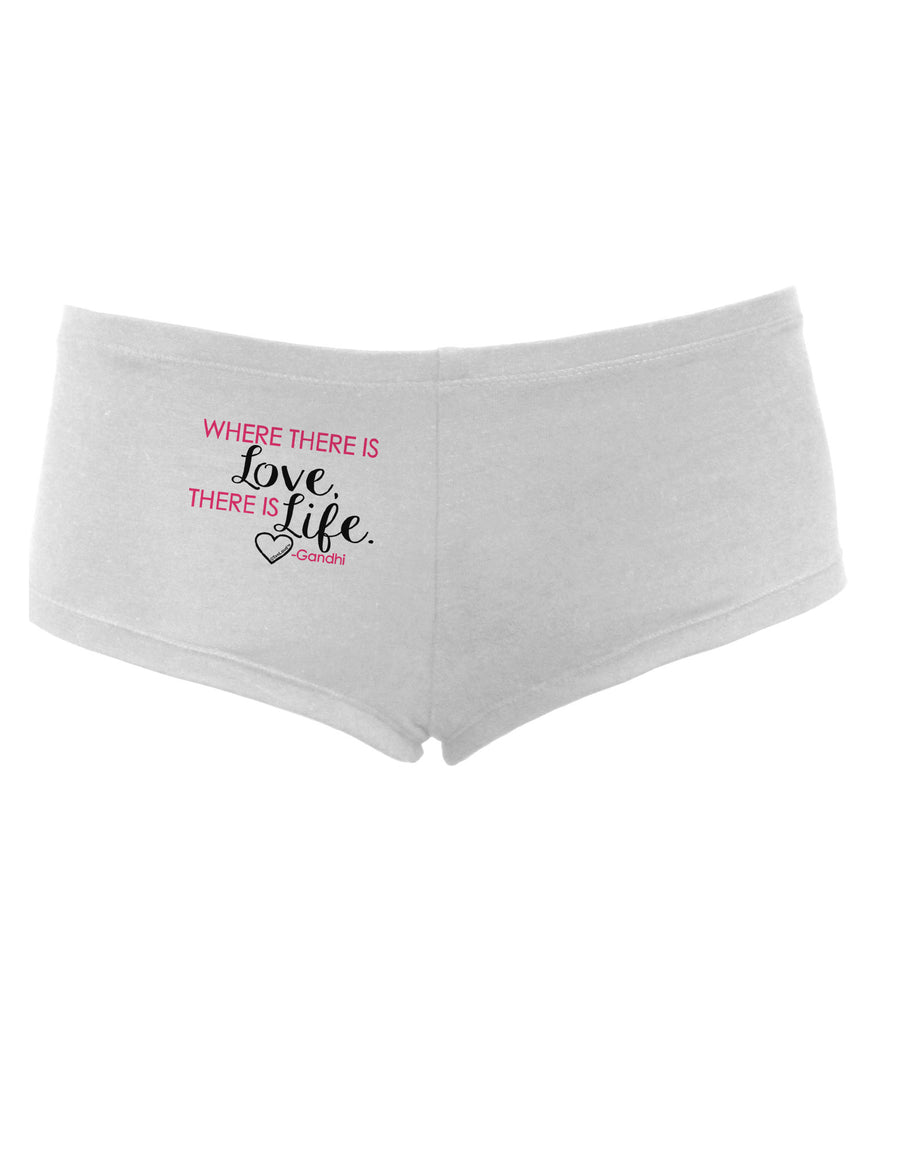 Where There Is Love Gandhi Women's Boyshorts-Boyshorts-TooLoud-White-Small-Davson Sales