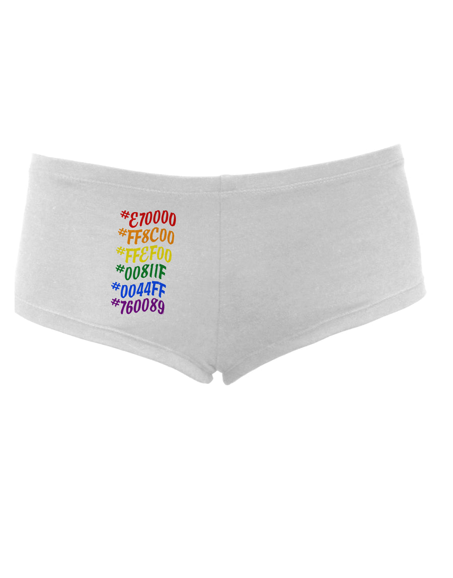 TooLoud Pride Flag Hex Code Womens Boyshorts-Boyshorts-TooLoud-White-Small-Davson Sales