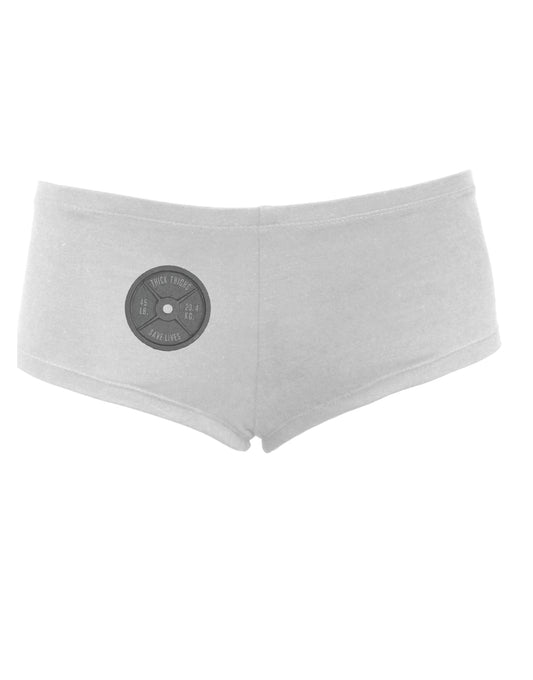 Funny Workout Weight Training Thick Thighs Save Lives Women's Boyshorts by TooLoud-Clothing-TooLoud-White-Small-Davson Sales