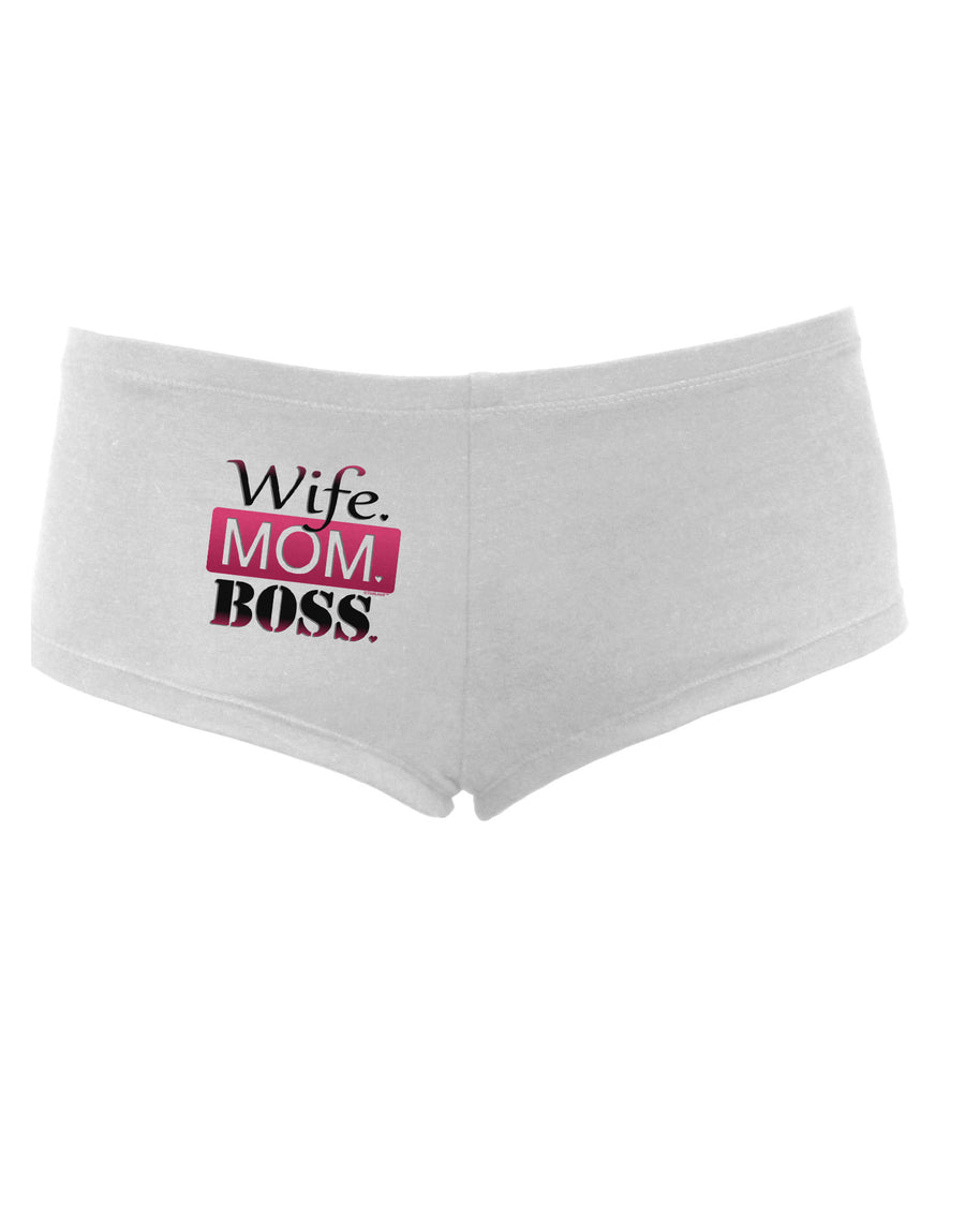 Wife Mom Boss Women's Boyshorts-Boyshorts-TooLoud-White-Small-Davson Sales