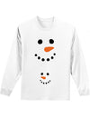 Happy Snowman Face Maternity Womens Long Sleeve Shirt-Long Sleeve Shirt-TooLoud-White-Small-Davson Sales