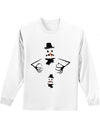Scary Snowman Freaky Maternity Womens Long Sleeve Shirt-Long Sleeve Shirt-TooLoud-White-Small-Davson Sales