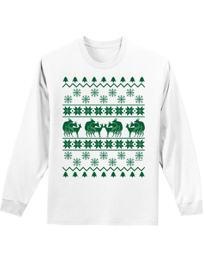 Reindeer Swinger Party - Ugly Christmas Sweater Inspired Long Sleeve Shirt-Long Sleeve Shirt-TooLoud-White-Small-Davson Sales