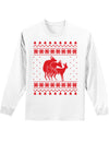 Reindeer Threesome - Ugly Christmas Sweater Inspired Long Sleeve Shirt-Long Sleeve Shirt-TooLoud-White-Small-Davson Sales