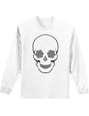 Hypno Skull Mens and Womens Unisex Trippy Long Sleeve Shirt-Long Sleeve Shirt-TooLoud-White-Small-Davson Sales