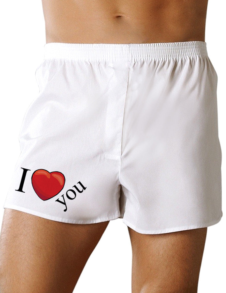 I Heart You Mens Valentines Day Sexy Boxer Short Underwear-TooLoud-White-Small-Davson Sales