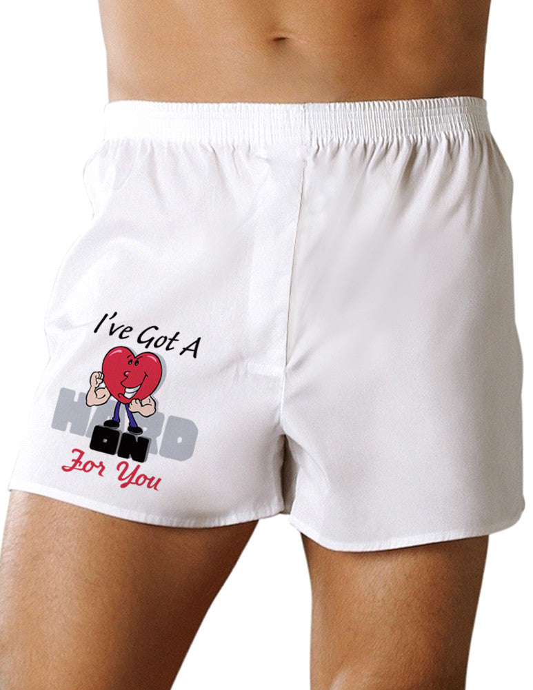 I've Got a Heart On Mens Valentines Day Sexy Boxer Short Underwear-TooLoud-White-Small-Davson Sales