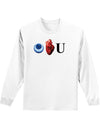 Eye Heart U Mens and Womens Long Sleeve Shirt-Long Sleeve Shirt-TooLoud-White-Small-Davson Sales