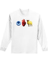 Eye Heart Ewe Mens and Womens Long Sleeve Shirt-Long Sleeve Shirt-TooLoud-White-Small-Davson Sales