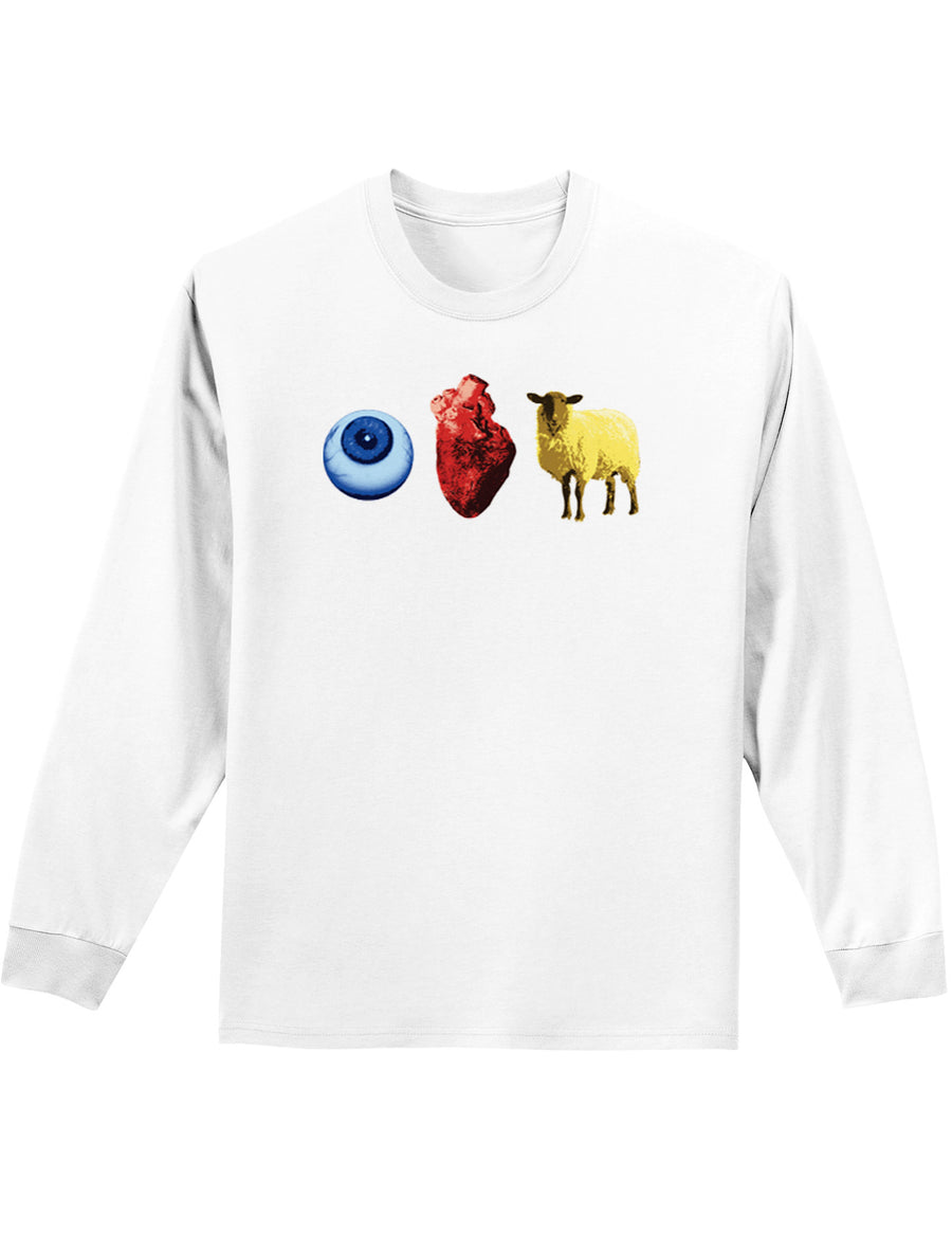 Eye Heart Ewe Mens and Womens Long Sleeve Shirt-Long Sleeve Shirt-TooLoud-White-Small-Davson Sales