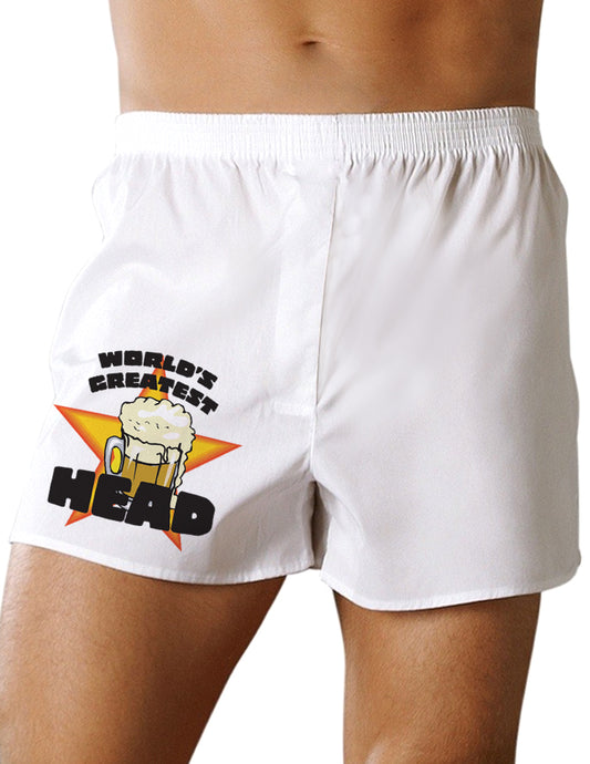 World's Greatest Head Mens Sexy Boxer Short Underwear-Underwear-TooLoud-White-Small-Davson Sales
