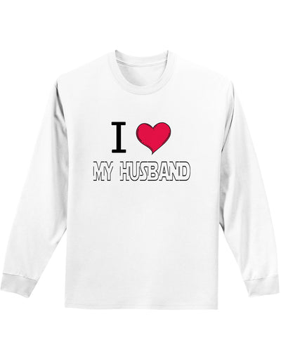 I Heart My Husband Mens and Womens Long Sleeve Shirt-Long Sleeve Shirt-TooLoud-White-Small-Davson Sales