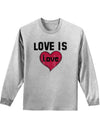 Love Is Love Mens and Womens Long Sleeve Shirt-Long Sleeve Shirt-TooLoud-Ash Gray-Small-Davson Sales