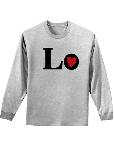 Couples Love Valentines Day Long Sleeve Shirt - &#x22;Lo&#x22; or &#x22;ve-Long Sleeve Shirt-TooLoud-Ash Gray "Lo"-Small-Davson Sales