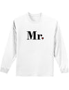 Couples Mr. and Mrs. Valentines Day Long Sleeve Shirt - Mr. or Mrs.-Long Sleeve Shirt-TooLoud-White Mr.-Small-Davson Sales