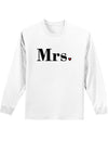 Couples Mr. and Mrs. Valentines Day Long Sleeve Shirt - Mr. or Mrs.-Long Sleeve Shirt-TooLoud-White Mrs.-Small-Davson Sales