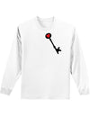 Couples Heart Lock and Key Long Sleeve Shirt - Lock or Key-Long Sleeve Shirt-TooLoud-White Key-Small-Davson Sales