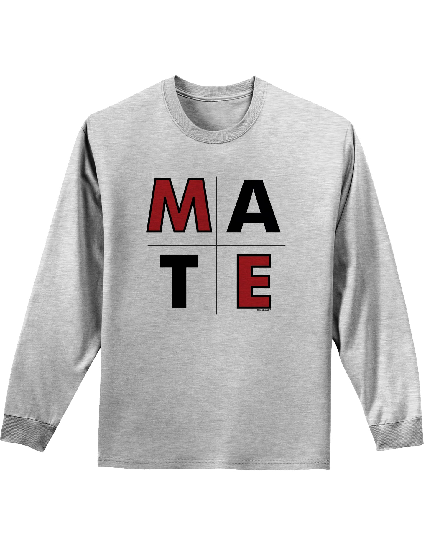 Couples Soul Mate Long Sleeve Shirt - Soul or Mate-Long Sleeve Shirt-TooLoud-Ash Gray Mate-Small-Davson Sales