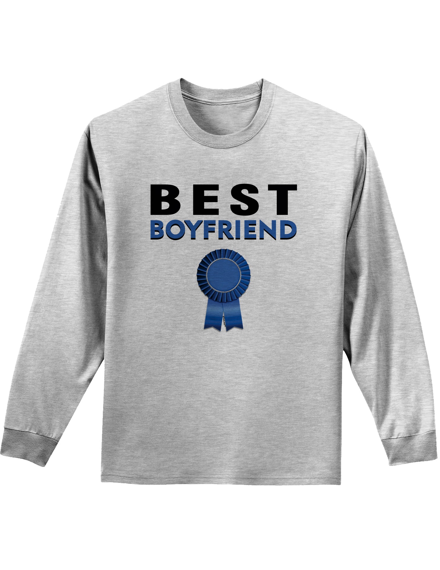 Couples Best Boyfriend or Girlfriend longsleeve Shirt - Boy or Girl-TooLoud-Ash Gray Boyfriend-Small-Davson Sales