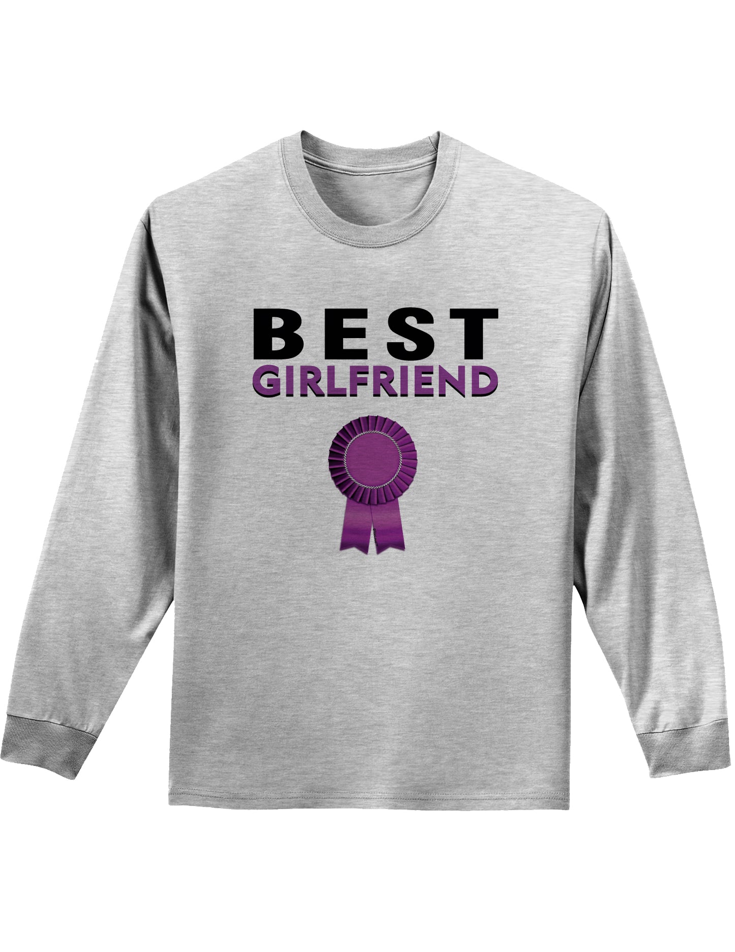 Couples Best Boyfriend or Girlfriend longsleeve Shirt - Boy or Girl-TooLoud-Ash Gray Girlfriend-Small-Davson Sales
