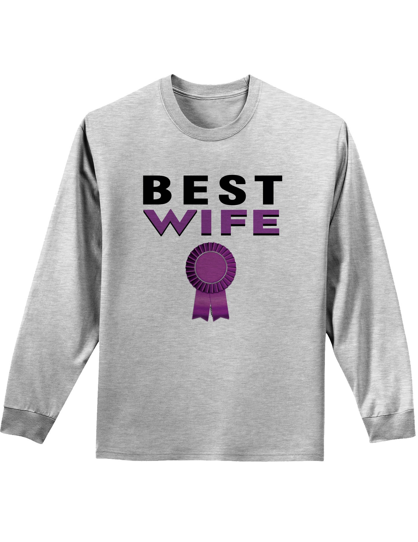 Couples Best Husband or Wife longsleeve Shirt - Husband or Wife-TooLoud-Ash Gray Wife-Small-Davson Sales