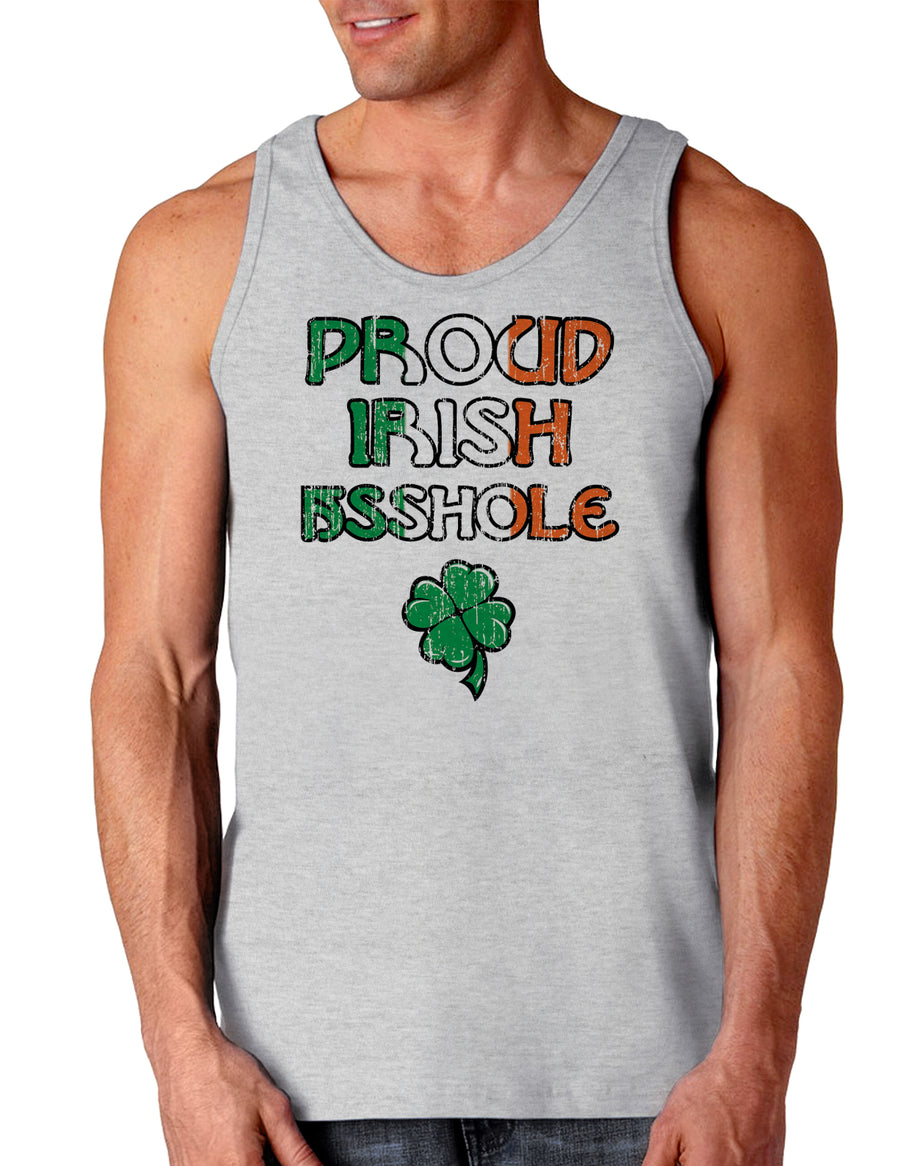 Proud Irish Asshole St Patricks Day Loose Tank Top-Loose Tank Top-TooLoud-Proud-Irish-Asshole White-Small-Davson Sales