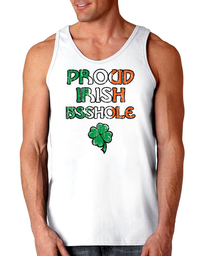 Proud Irish Asshole St Patricks Day Loose Tank Top-Loose Tank Top-TooLoud-Proud-Irish-Asshole White-Small-Davson Sales