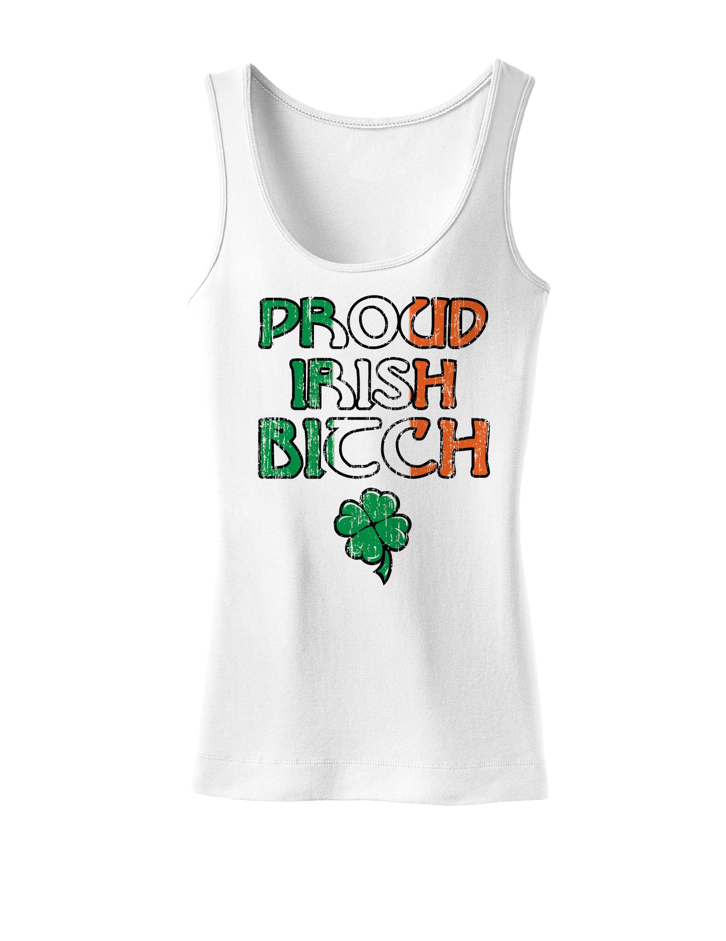 Proud Irish Bitch Womens Tank Top-Womens Tank Tops-TooLoud-White-X-Small-Davson Sales