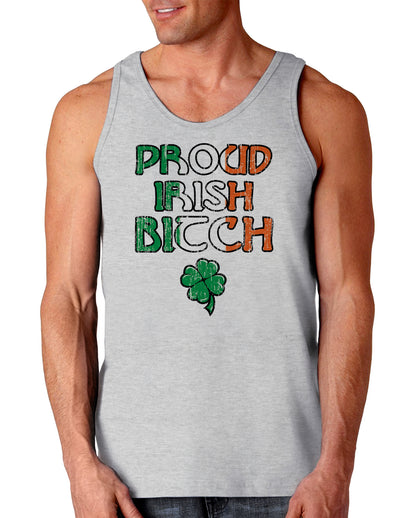 Proud Irish Bitch St Patricks Day Loose Tank Top-TooLoud-Proud-Irish-Bitch Ash-Gray-Small-Davson Sales