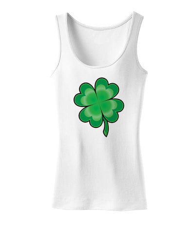 4 Leaf Clover Shamrock Womens Tank Top-Womens Tank Tops-TooLoud-White-X-Small-Davson Sales