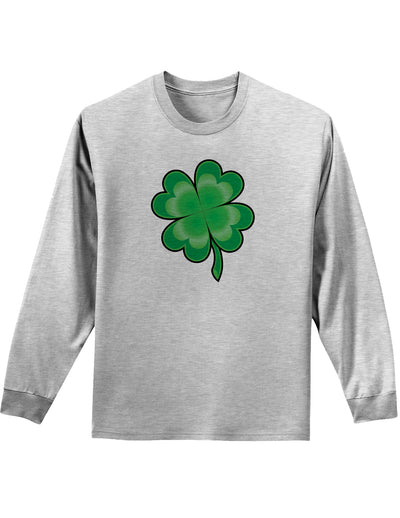 4 Leaf Clover Shamrock Unisex Long Sleeve Shirt-Long Sleeve Shirt-TooLoud-Ash Gray-Small-Davson Sales