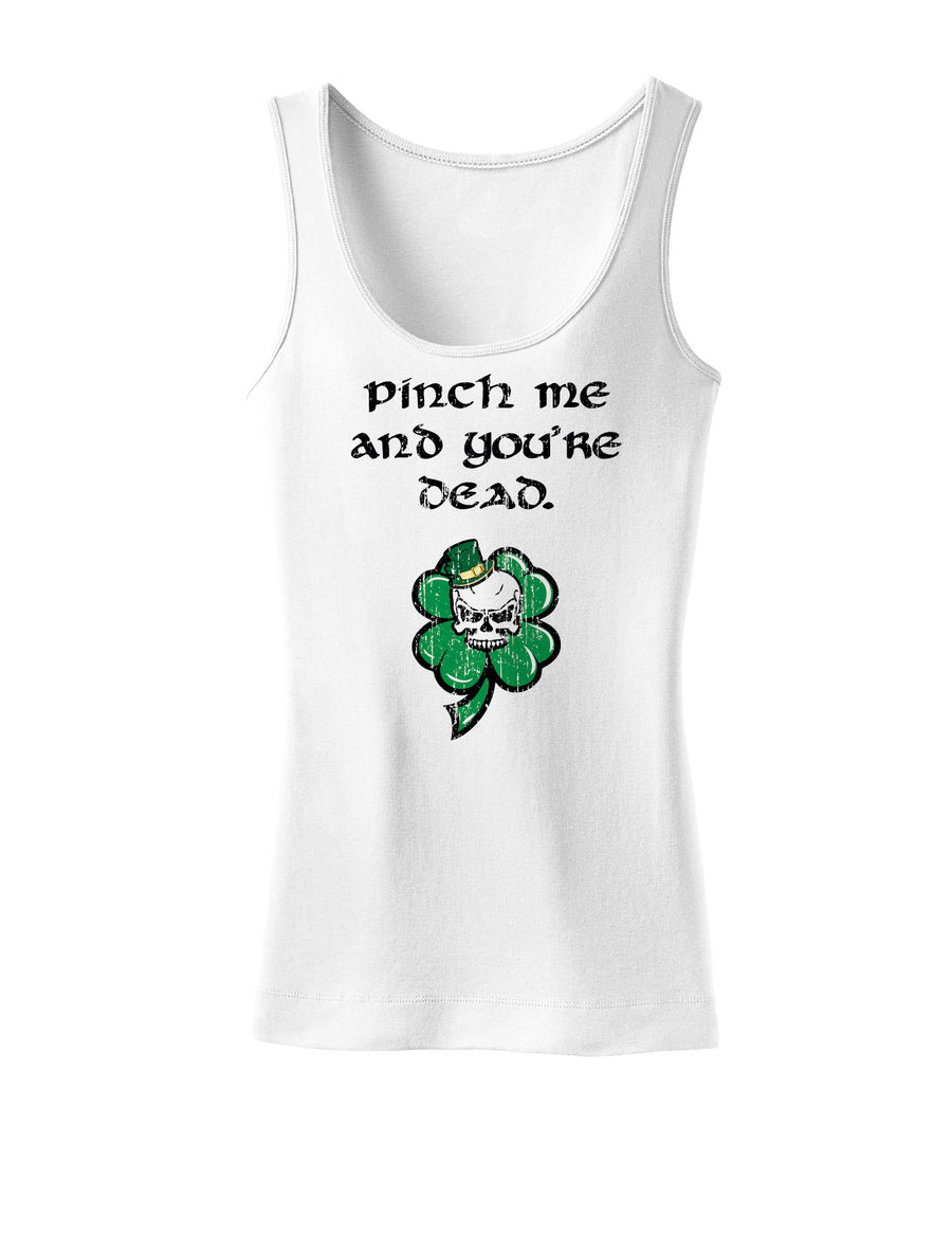 Pinch Me Youre Dead Womens Tank Top-Womens Tank Tops-TooLoud-White-X-Small-Davson Sales