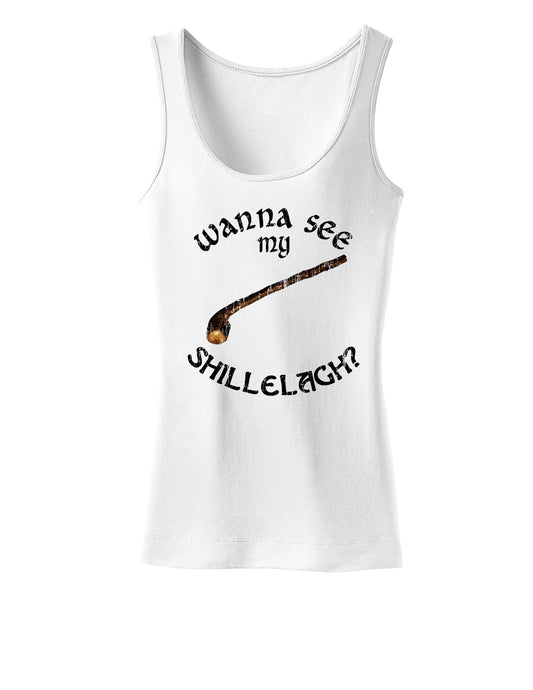 Wanna See My Shillelagh Womens Tank Top-Womens Tank Tops-TooLoud-White-X-Small-Davson Sales