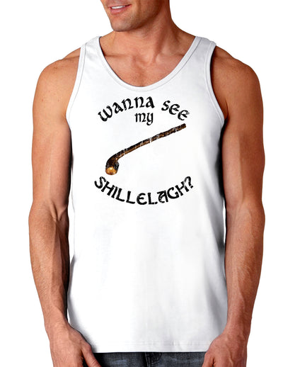 Wanna See My Shillelagh St Patricks Day Loose Tank Top-TooLoud-Wanna-See-My-Shillelagh White-Small-Davson Sales