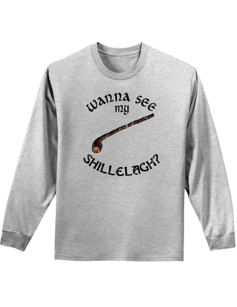 Wanna See My Shillelagh Unisex Long Sleeve Shirt-Long Sleeve Shirt-TooLoud-Kelly Green-Small-Davson Sales