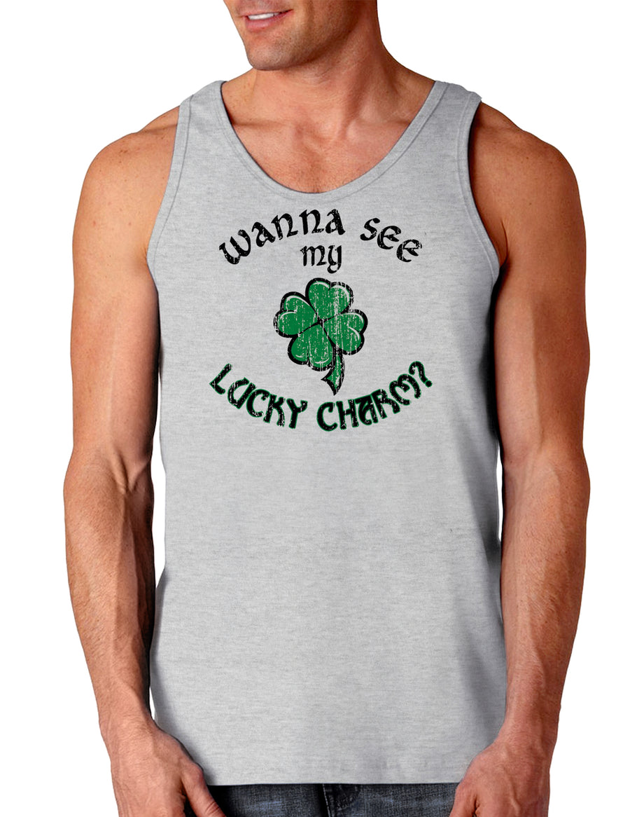 Wanna See My Lucky Charm St Patricks Day Loose Tank Top-TooLoud-Wanna-See-My-Lucky-Charm White-Small-Davson Sales