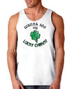 Wanna See My Lucky Charm St Patricks Day Loose Tank Top-TooLoud-Wanna-See-My-Lucky-Charm White-Small-Davson Sales