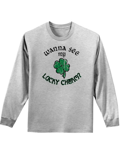 Wanna See My Lucky Charm Unisex Long Sleeve Shirt-Long Sleeve Shirt-TooLoud-Ash Gray-Small-Davson Sales