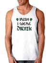 Irish I Were Drunk St Patricks Day Loose Tank Top-TooLoud-Irish-I-Were-Drunk White-Small-Davson Sales