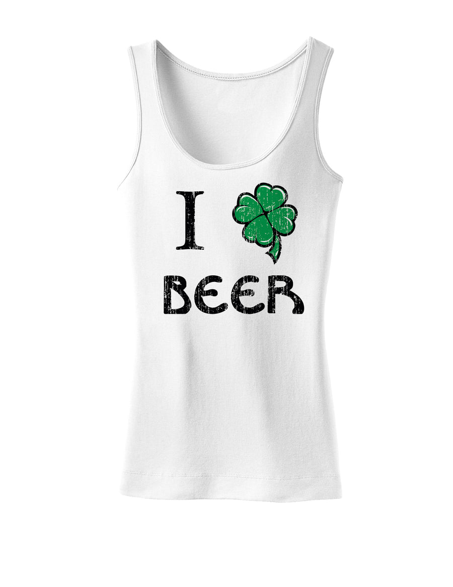 I Shamrock Beer Womens Tank Top-Womens Tank Tops-TooLoud-White-X-Small-Davson Sales