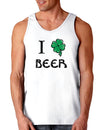 I Shamrock Beer St Patricks Day Loose Tank Top-TooLoud-I-Shamrock-Beer White-Small-Davson Sales