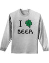 I Shamrock Beer Unisex Long Sleeve Shirt-Long Sleeve Shirt-TooLoud-Ash Gray-Small-Davson Sales